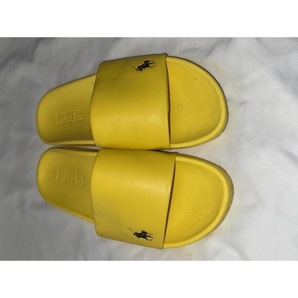 Polo Ralph Lauren Signature Pony Slide Bright Yellow - Picture 1 of 5